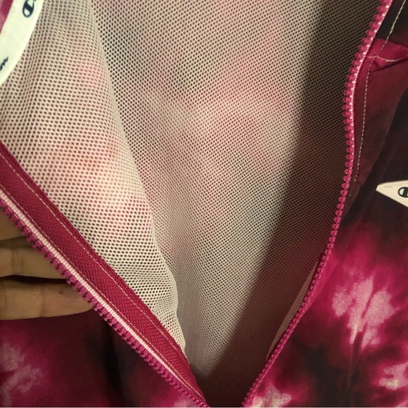 Champion jacket tie dye rare Hoodie jacket Pink M - Picture 5 of 11